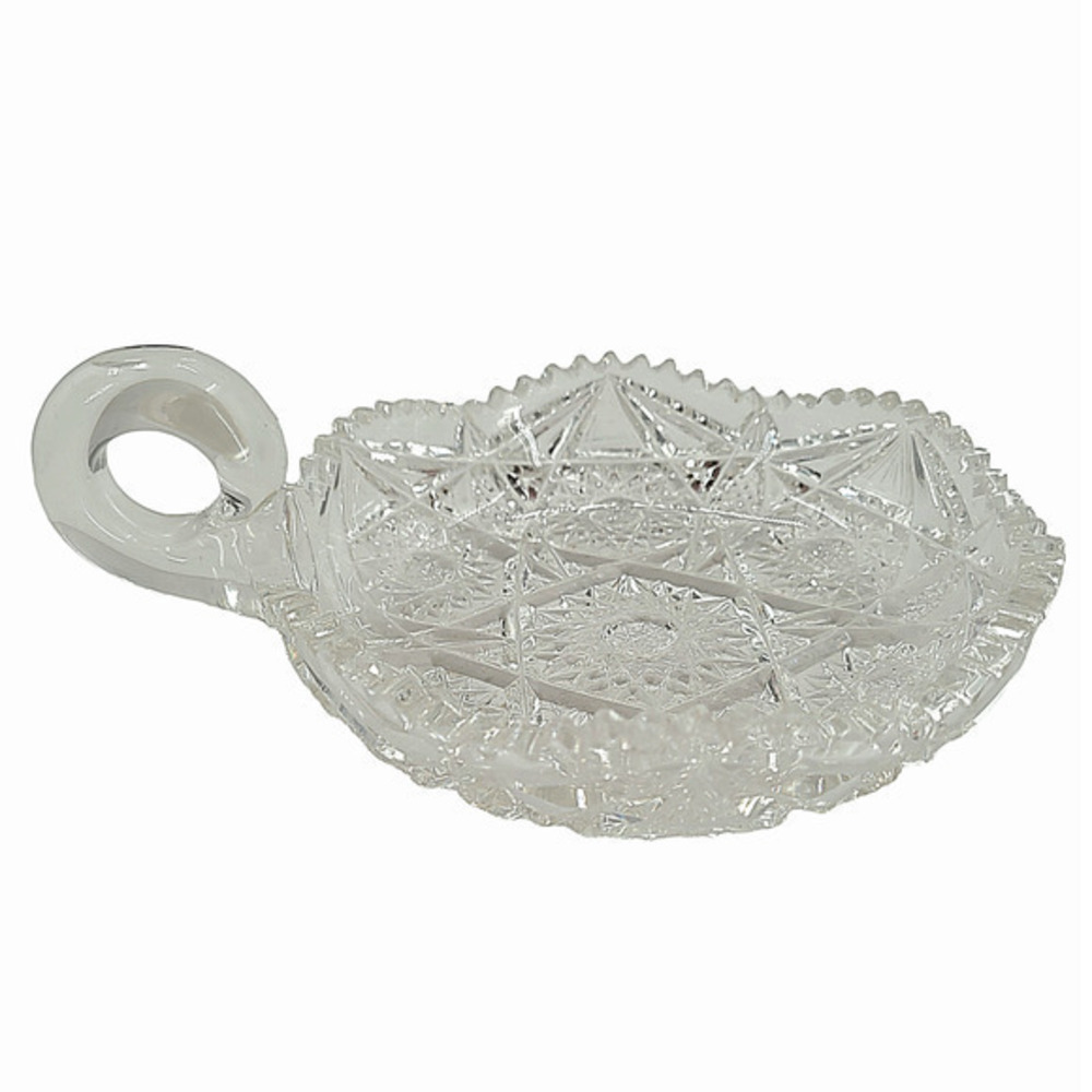 Vintage‎ American Brilliant Period Pressed Clear Glass Candy Nut Bowl Dish